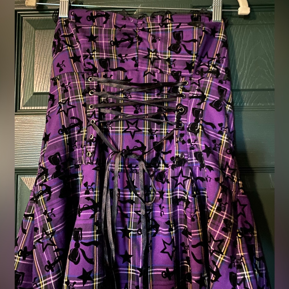 H&R LONDON PURPLE TARTAN HALTER PLAID